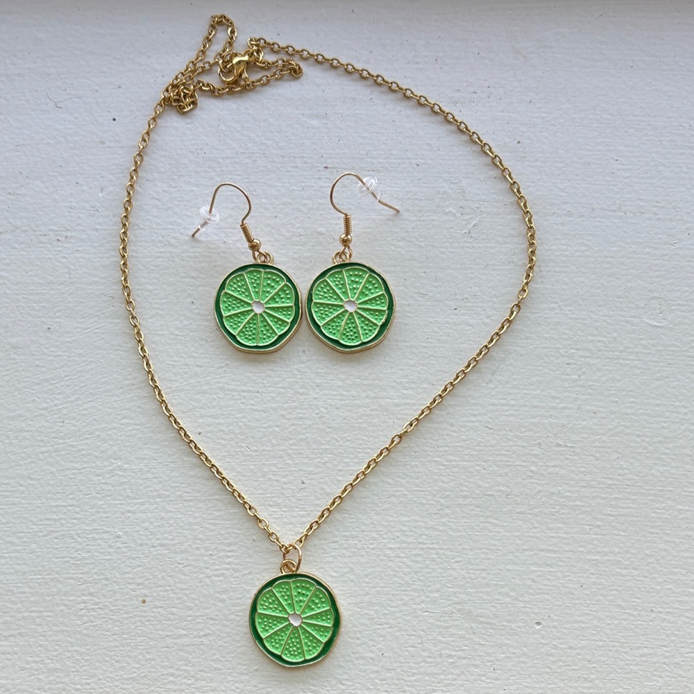 Green Lime Jewelry Set
